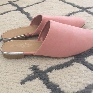 NWOT Faux Suede Mules (Final Price)